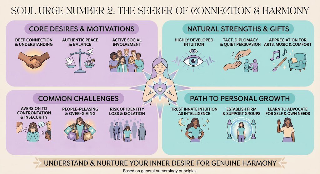 Soul Urge 2 Traits Infographic - Mellow Keys